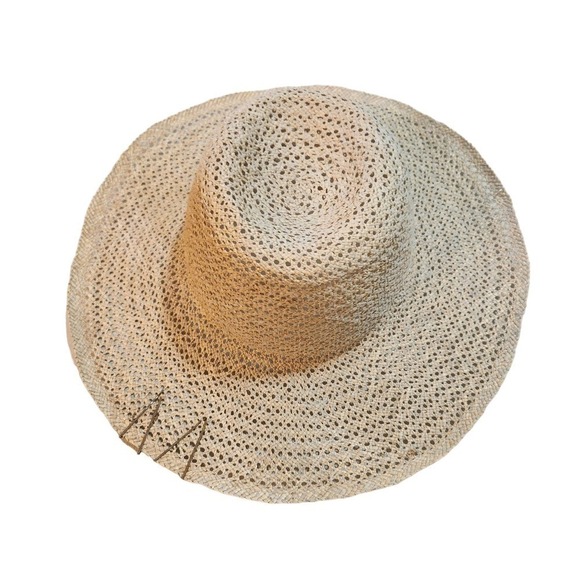 Vintage Straw HatSun HatRattan Made In The ROC Vacation - Picture 1 of 7